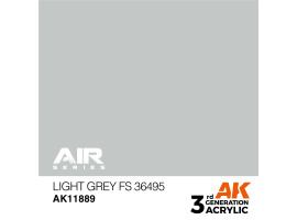 обзорное фото Акриловая краска Light Grey /  Светло-серый (FS36495) AIR АК-интерактив AK11889 AIR Series