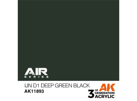 Acrylic paint IJN D1 Deep Green Black AIR AK-interactive AK11893
