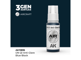обзорное фото Акрилова фарба IJN Q1 Anti-Glare Blue-Black / Антибліковий Синьо-Чорний AIR АК-interactive AK11895 AIR Series