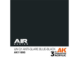 обзорное фото Акриловая краска IJN Q1 Anti-Glare Blue-Black / Антибликовый Сине-Черный AIR АК-интерактив AK11895 AIR Series