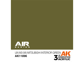Acrylic paint IJN M3 (M) Mitsubishi Interior Green / Green interior AIR AK-interactive AK11896