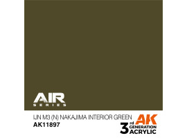обзорное фото Акрилова фарба IJN M3 (N) Nakajima Interior Green / Зелений інтер'єр AIR АК-interactive AK11897 AIR Series