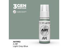обзорное фото Акриловая краска A-18f Light Grey-Blue / Светло-серый голубой AIR АК-интерактив AK11912 AIR Series