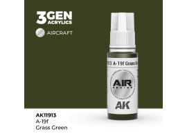 обзорное фото Акриловая краска A-19f Grass Green / Зеленая трава AIR АК-интерактив AK11913 AIR Series