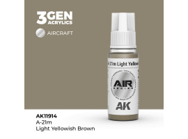 обзорное фото Акриловая краска A-21m Light Yellowish Brown / Светлый желто-коричневый AIR АК-интерактив AK11914 AIR Series