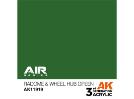 обзорное фото Acrylic paint Radome & Wheel Hub Green AIR AK-interactive AK11919 AIR Series