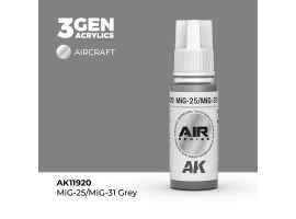 обзорное фото Акрилова фарба MiG-25/MiG-31 Grey / МіГ-сірий AIR АК-interactive AK11920 AIR Series