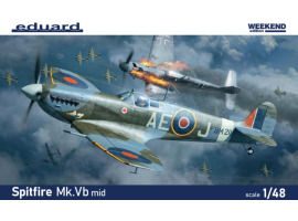 обзорное фото Сборная модель 1/48 Самолет Spitfire Mk.Vb mid Эдуард 84186 Самолеты 1/48