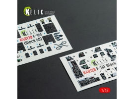 Lockheed Martin F-16 F Block 60 3D декаль інтер'єр для комплекту Hasegawa 1/48 KELIK K48128