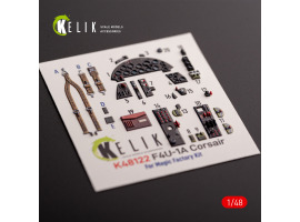обзорное фото F4U-1A Corsair декаль інтер'єр для комплекту Magic Factory 1/48 KELIK K48122 3D Декали