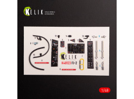 обзорное фото FJ-2 декаль інтер'єр для комплекту Italeri 1/48 KELIK K48123 3D Декали
