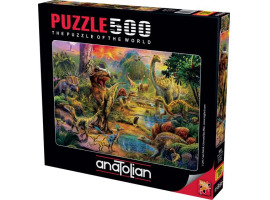 обзорное фото Puzzle Landscape Of Dinosaurs 500pcs 500 елементів