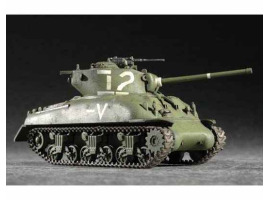 обзорное фото Сборная модель 1/72 американский танк M4A1 (76) W Трумпетер 07222 Бронетехника 1/72