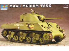 обзорное фото Збірна модель 1/72 американський танк M4A3 medium tank Trumpeter 07224 Бронетехніка 1/72