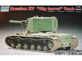 обзорное фото Збірна модель 1/72 радянський танк KV (Big Tower) Trumpeter 07236 Бронетехніка 1/72