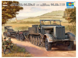 Збірна модель 1/72 Напівгусеничний Sd.Kfz.9 (18 тонн) та причіп Sd.Ah.116 Trumpeter 07275
