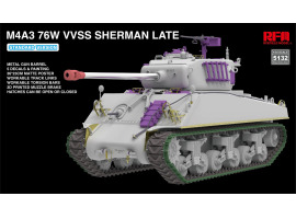 обзорное фото Збірна модель 1/35 Американський танк M4A3 76W VVSS Sherman Late Standard Version RFM RM-5132 Військова техніка
