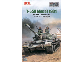 обзорное фото Збірна модель 1/35 Середній танк T-55 A Model 1981 з повним інтер’єром RFM RM-5155 Військова техніка