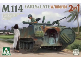 Сборная модель 1/35 Американский бронетранспортер М114 EARLY and LATE с интерьером Таком 2154