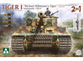 Scale model 1/35 Tank Tiger I "Michael Wittmann Tiger" Normandy operation LATE/LATE COMMAND-PRODUCTION w/Zimmerit (2 in 1) Takom 2201