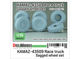 обзорное фото KAMAZ-43509 Race Truck - Sagged Wheel Set Смоляные колёса