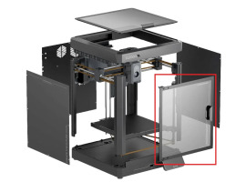 обзорное фото Передні скляні дверцята (Front Glass Door Assembly) для 3D-принтера ELEGOO Centauri Carbon Комплектуючі та аксесуари
