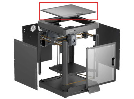 обзорное фото Верхня скляна кришка (Glass Cover Assembly) для 3D-принтера ELEGOO Centauri Carbon Комплектуючі та аксесуари