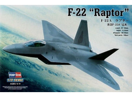 обзорное фото Збірна модель американського винищувача F-22A "Raptor" Літаки 1/72