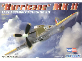 обзорное фото Buildable model of the British fighter "Hurricane" MK II Aircraft 1/72