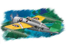 обзорное фото Збірна модель 1/72 Американський винищувач F4F-3 "Wildcat" HobbyBoss 80219 Літаки 1/72