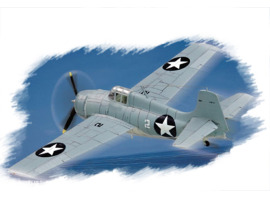 обзорное фото Збірна модель 1/72 Американський винищувач F4F-4 "Wildcat" HobbyBoss 80220 Літаки 1/72