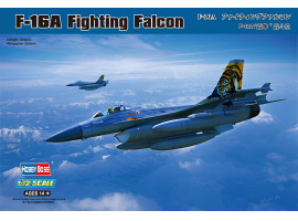 обзорное фото Збірна модель 1/72 Літак F-16A Fighting Falcon HobbyBoss 80272 Літаки 1/72