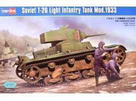 обзорное фото Збірна модель радянського танка Soviet T-26 Light Infantry Tank Mod.1933 Бронетехніка 1/35