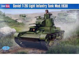 обзорное фото Збірна модель радянського танка T-26 Light Infantry Tank Mod.1938 Бронетехніка 1/35