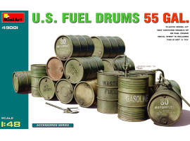 Сборная модель 1/48 Топливные бочки США 55 галлонов МиниАрт 49001