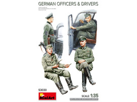 Сборная модель 1/35 Фигуры Немецкие офицеры и водители Второй мировой войны МиниАрт 53030