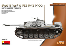 обзорное фото Збірна модель 1/72 САУ Штуг ІІІ Ausf. G - випуск лютого 1943 із зимовими гусеницями MiniArt 72103 Бронетехніка 1/72