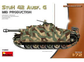 обзорное фото Збірна модель 1/72 САУ StuH 42 Ausf. G Середина виробництва MiniArt 72115 Бронетехніка 1/72