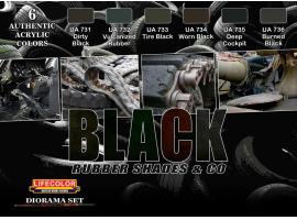 обзорное фото CAMOUFLAGE SET Black rubber  Paint sets