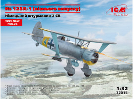обзорное фото Scale model 1/32 German attack aircraft Hs 123A-1 (late release) ICM 32015 Aircraft 1/32