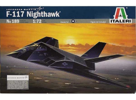 обзорное фото Збірна модель 1/72 літак F-117A Stealth NIGHTHAWK Italeri 0189 Літаки 1/72