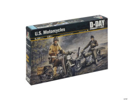 Assembled model 1/35 American motorcycles Italeri 0322