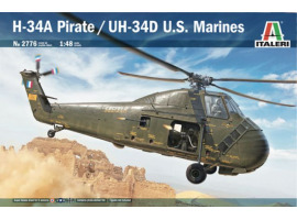 обзорное фото Збірна модель 1/48 Гелікоптер Sikorsky H-34A Pirate /UH-34D U.S. Marines Italeri 2776 Гелікоптери 1/48