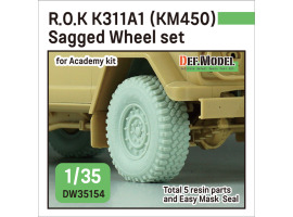 обзорное фото R.O.K K311A1 (KM450) - Sagged Wheel Set (For Academy) Смоляные колёса