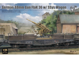 обзорное фото Збірна модель 1/35 Німецька 88-мм гармата FlaK 36 з SSys Wagon Border Model BT-044 Артилерія 1/35