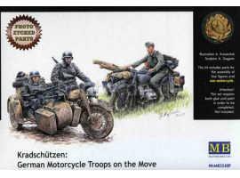 обзорное фото "Kradschutzen: German Motorcycle Troops on the Move" Figures 1/35