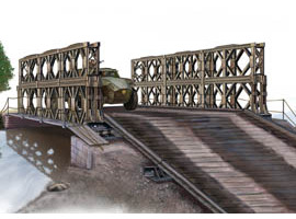 обзорное фото Збірна модель панельного моста Bailey Double-Double M1 Бронетехніка 1/35