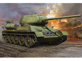 обзорное фото >
  Збірна модель
  Радянського
  середнього танка T34/85 Бронетехніка 1/16