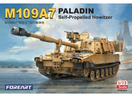 Scale model 1/72 American self-propelled artillery system M109A7 Paladin Foreart 2002