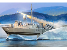 обзорное фото Збірна модель американського військового корабля USS PHM Pegasus Class Флот 1/200